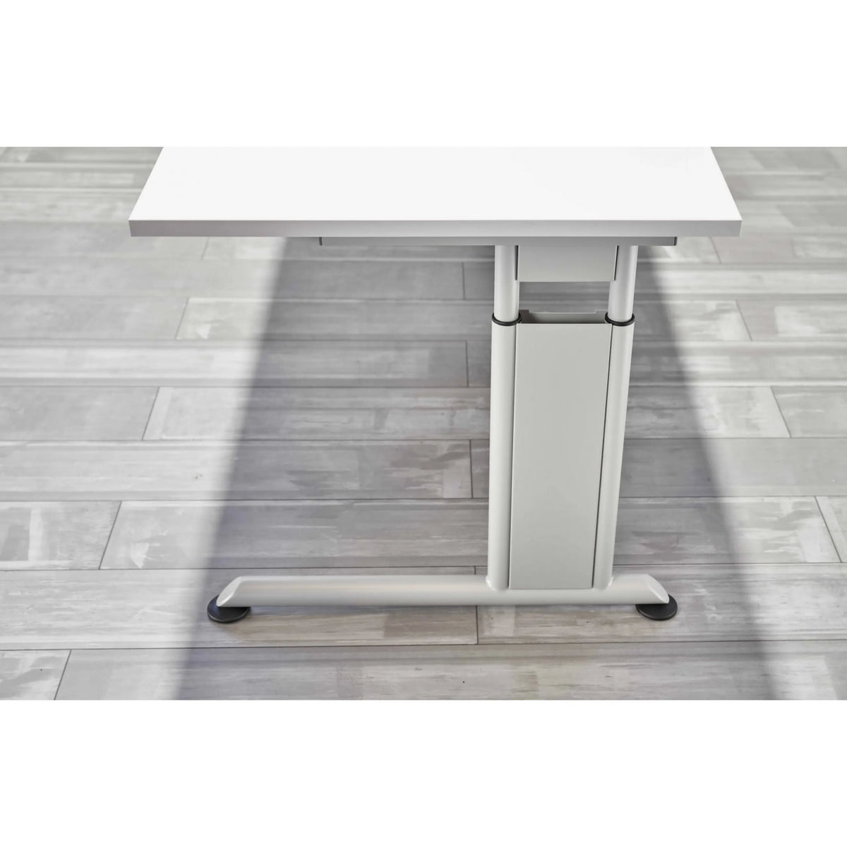 Höhenverstellbares Untergestell des Schreibtischs ZENO 19 S in Grau und Silber von hjh OFFICE PRO