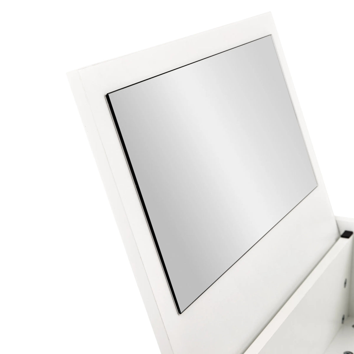 Spiegelfläche des Schminkspiegels Glamdesk in weißem Rahmen von hjh LIVING