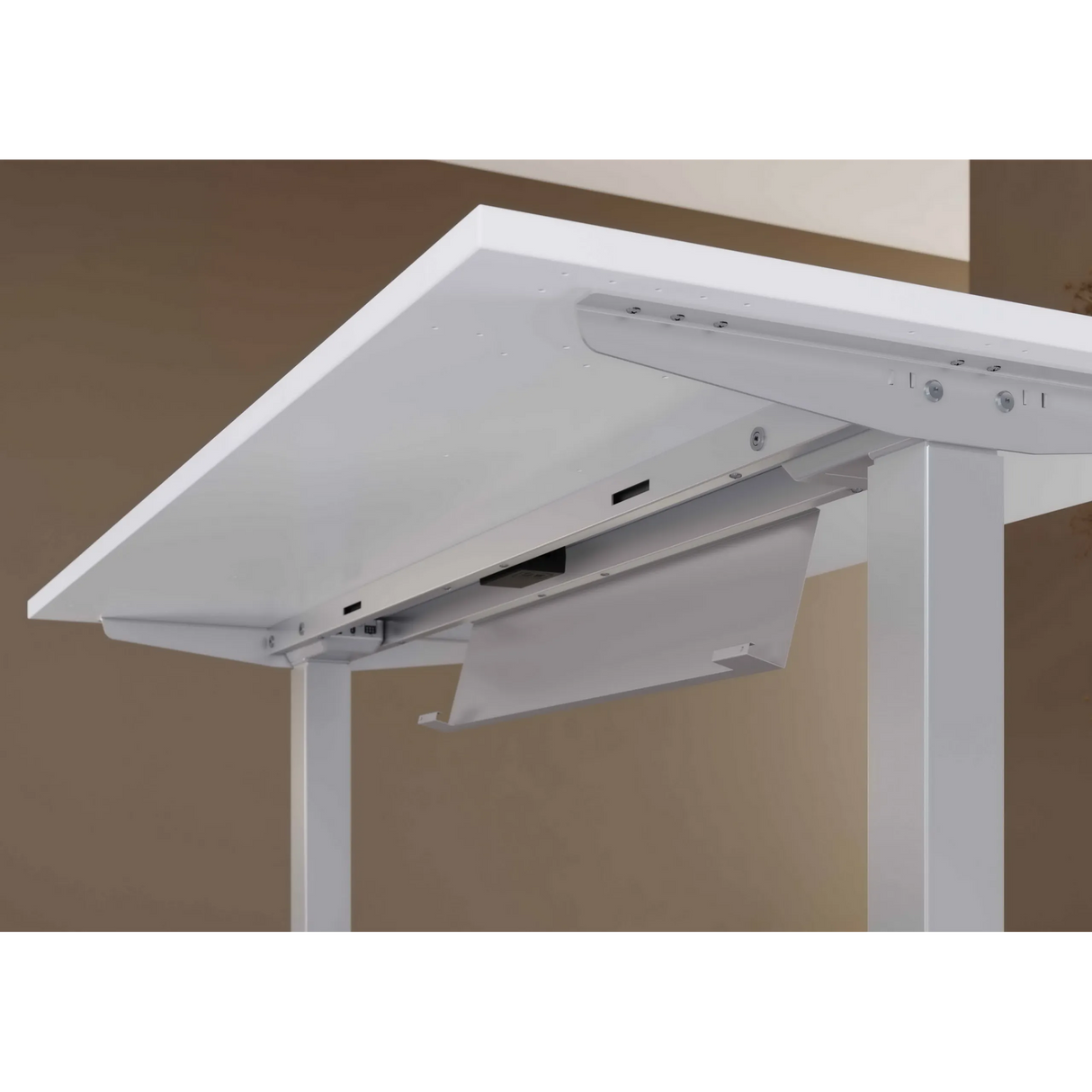 Unterkonstruktion und Kabelmanagement des Schreibtisches XMST 22 S in Grau von hjh OFFICE PRO