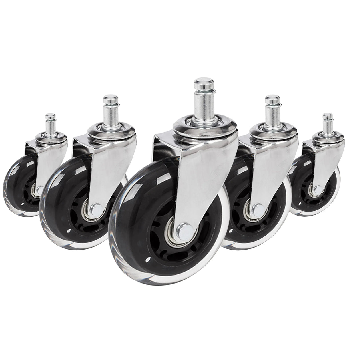 5x ROLO SKATE CT 11mm/75mm | Hartböden - Stuhlrollen