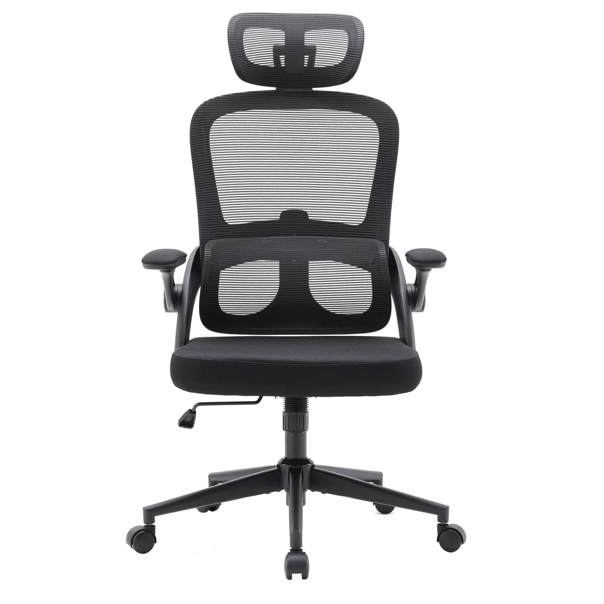 Profi-Bürostuhl MC102C-M101 in Schwarz mit Netzrückenlehne und Kopfstütze von Sihoo