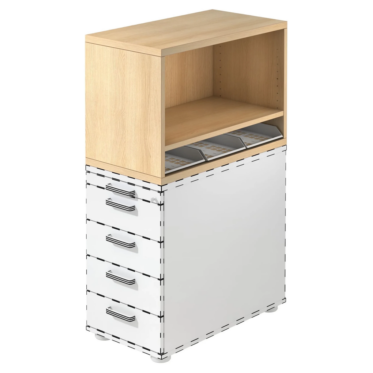 SIGNA SCA1 | Aufsatz-Regal zu SIGNA SC - Standcontainer