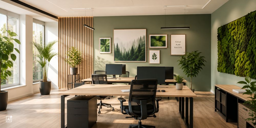 schön gestaltete Wände in einem Büro