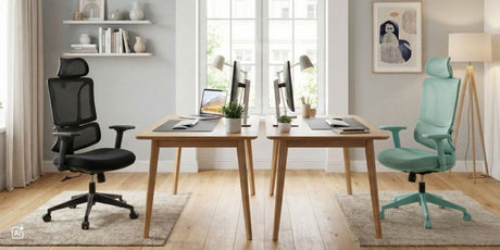 Bürostuhl Ergomy in verschiedenen Farben in einem Homeoffice