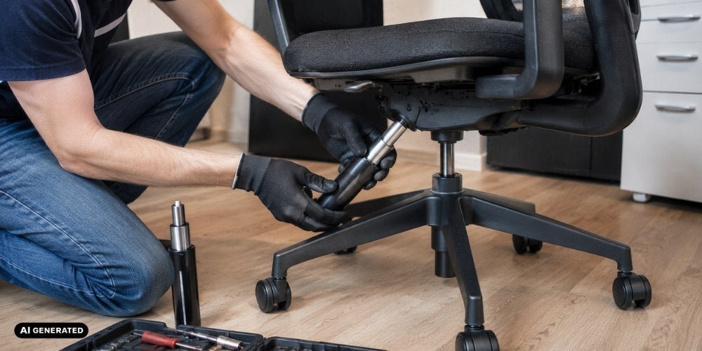 Auswechseln der Stuhlrollen beim Bürostuhl - buerostuhl24