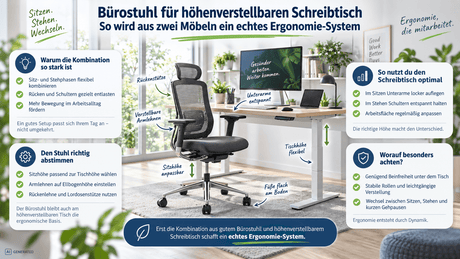 bürostuhl für höhenverstellbaren schreibtisch - buerostuhl24