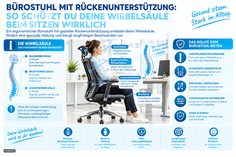 bürostuhl mit rückenunterstützung - buerostuhl24