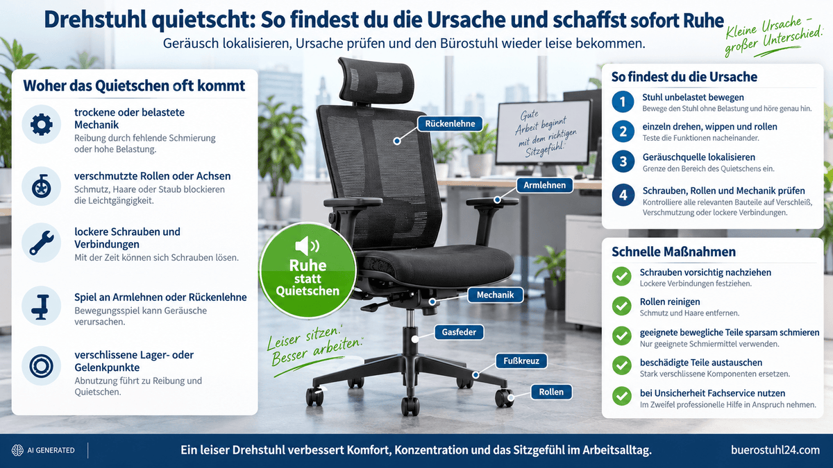 drehstuhl quietscht - buerostuhl24