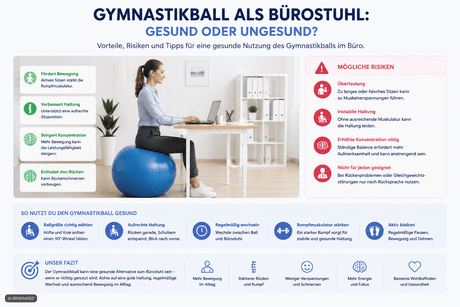 Gymnastikball als Bürostuhl: Gesundes Extra oder Risiko für deinen Rücken? - buerostuhl24
