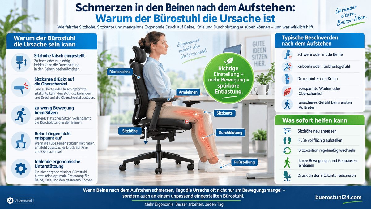 schmerzen in den beinen nach dem aufstehen - buerostuhl24