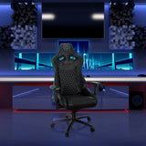 Schwarzer Gamingstuhl GAMEBREAKER SX 04 mit Steppnaht-Design und verstellbaren Armlehnen von hjh OFFICE