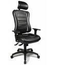 Schwarzer Profi-Bürostuhl HEAD POINT RS mit Kopfstütze und Armlehnen von Topstar