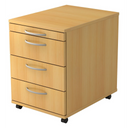 BARI 1606 | Rollcontainer mit 3 Schüben | Holz