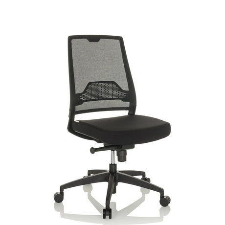 Profi-Bürostuhl PORTO ECO I in Schwarz mit Netzrückenlehne und gepolsterter Sitzfläche von hjh OFFICE