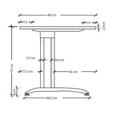 Maßzeichnung des Schreibtisches BELA 18 S mit einer Breite von 80 cm und Höhe von 72 cm von hjh OFFICE PRO