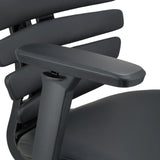 Armlehne des Profi-Bürostuhls ERGO LINE II PRO in schwarzem Leder von hjh OFFICE