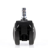 Einzelne schwarze Stuhlrolle 5x ROLO STOP 10mm/50mm für Hartböden mit Metallstift von hjh OFFICE