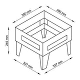 Maßzeichnung des Hängeregistereinsatzes ACHR mit Maßen von 350 x 350 x 245 mm von hjh OFFICE PRO