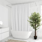 Grüne Kunstpflanze FICUS in einem schwarzen Top im Badezimmer von hjh OFFICE