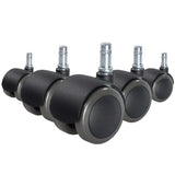 5x ROLO FIX 11mm/50mm | Hartböden - Stuhlrollen