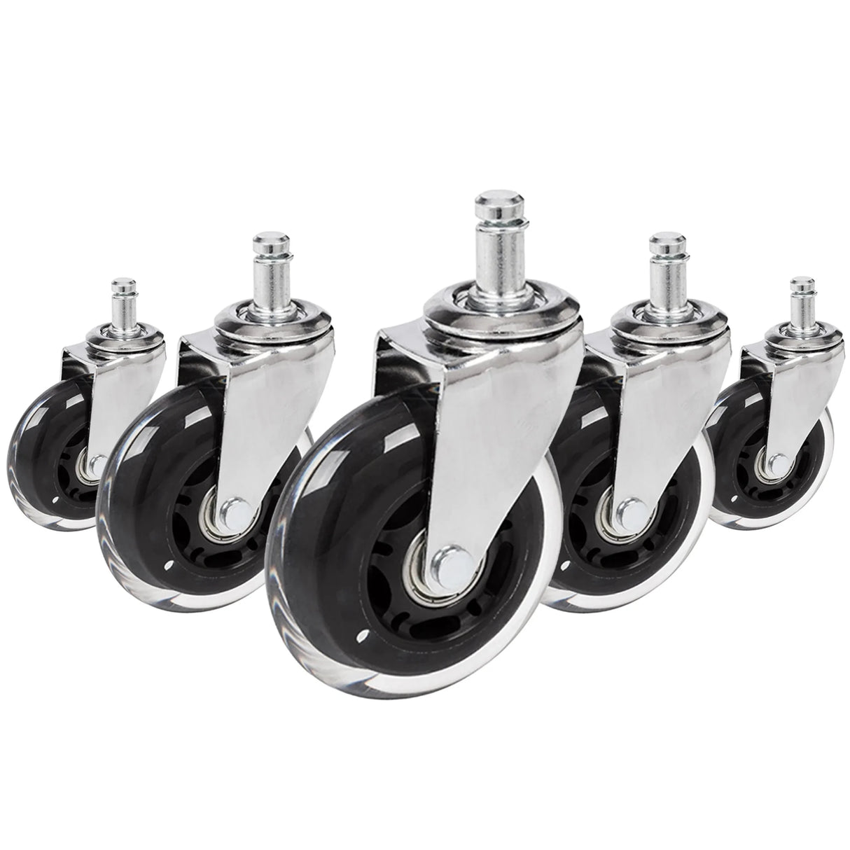 5x ROLO SKATE CT 11mm/75mm | Hartböden - Stuhlrollen
