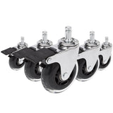 5x ROLO SKATE CT 11mm/75mm | mit Feststellbremse | Hartböden - Stuhlrollen