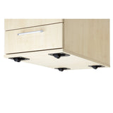 Vier Lenkrollen an der Unterseite des System Rollcontainers SIGNA TC30 in Asteiche von hjh OFFICE PRO