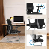 Verstellbare Armlehnen und Mechanik des Freischwingers CAPTIVO PRO V in Schwarz von hjh OFFICE