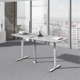 Elektrisch höhenverstellbarer Schreibtisch XMST 22 S in Grau mit Maßen 220 x 103 cm von hjh OFFICE PRO