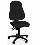 Schwarzer Profi-Bürostuhl BALANCE 400 mit Stoffbezug und Rollenkreuz von Topstar