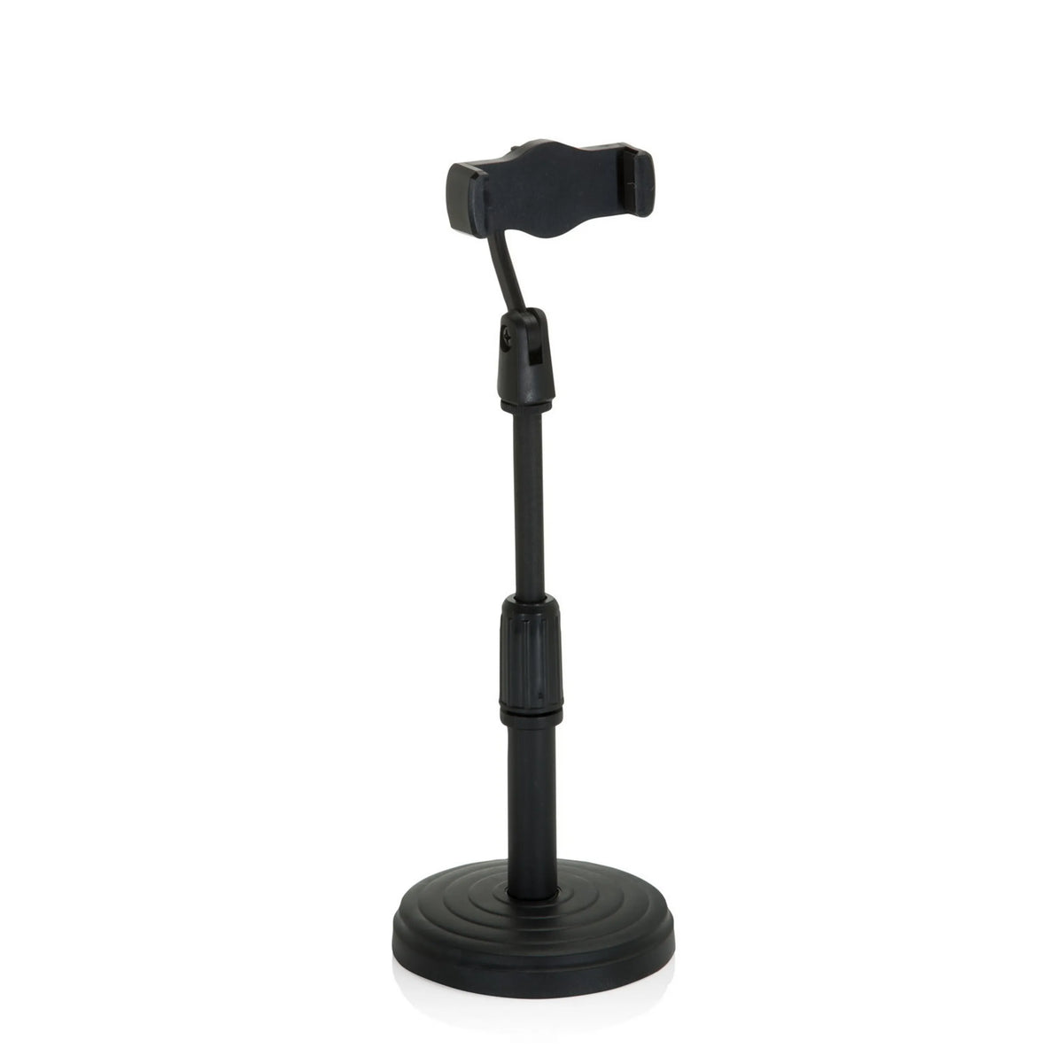 Schwarze Handy- und Tablet-Halterung FLEXMOBI II mit verstellbarem Standfuß und Halterung von hjh OFFICE