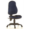 Home-Office-Bürostuhl WELLPOINT 10 mit blauem Stoffbezug und schwarzem Fußkreuz von Topstar