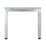 Untergestell aus Aluminium des Schreibtisches JAVA 19 S mit heller Tischplatte in Asteiche von hjh OFFICE PRO