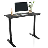 Elektrisch höhenverstellbarer Schreibtisch STAND CARBON in Schwarz mit einer Tischplatte von 120 × 60 cm von hjh OFFICE