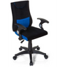 Kinderdrehstuhl KIDDY PRO AL in Schwarz und Blau mit Armlehnen und Rollen von hjh OFFICE