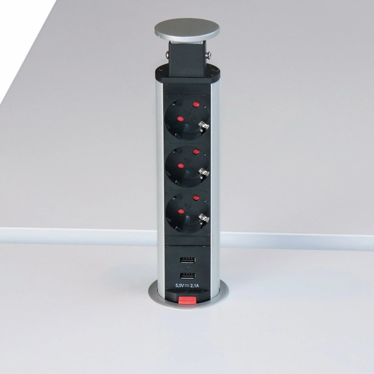 ELDO600 | Steckdosentower (ohne Fräsung) | 3 x Steckdose | 2 x USB - Zubehör