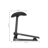 Maßzeichnung der Fußablage LiberNovo Omni StepSync mit einer Höhe von 42,8 cm und Breite von 42,3 cm von Libernovo