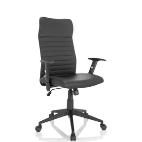Schwarzer Homeoffice-Bürostuhl ARTON 30 mit Quersteppung und Armlehnen von hjh OFFICE