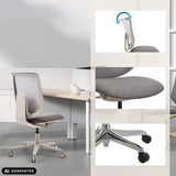 Grauer Homeoffice-Bürostuhl Sitflex Lady mit Details zu Rückenlehne, Sitz und Rollen von hjh OFFICE (KI-generiertes Bild)