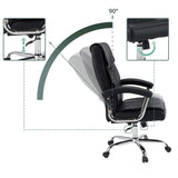 Höhenverstellung und 90 Grad Neigungsfunktion des Homeoffice-Bürostuhls Relax Prestio in Schwarz von MyBuero