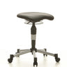 Schwarzer Drehhocker BALANCE 20 mit gepolsterter Sitzfläche und fünf Rollen von Topstar