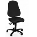 Schwarzer Profi-Bürostuhl BALANCE 400 mit Stoffbezug und Rollenkreuz von Topstar