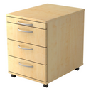 BARI 1606 | Rollcontainer mit 3 Schüben | Holz
