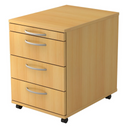 BARI 1606 | Rollcontainer mit 3 Schüben | Holz