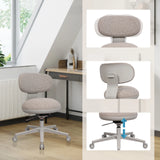 Homeoffice-Bürostuhl SITMOTION W in Grau mit stufenloser Höhenverstellung und Rollenfußkreuz von hjh OFFICE