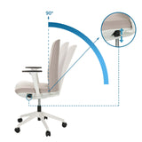 Verstellbare Rückenlehne mit einem Neigungswinkel von 90° des Profi-Bürostuhls NESTORA von hjh OFFICE