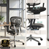 Luxus-Chefsessel ERGOHUMAN BASE GEN2 mit Netzbezug und verstellbarem Sitz von hjh OFFICE (KI-generiertes Bild)