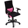 Kinderdrehstuhl KIDDY PRO AL in Schwarz-Pink mit Armlehnen und Rollen von hjh OFFICE