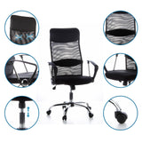 Homeoffice Chefsessel ARIA HIGH in Schwarz mit Netzrücken, Armlehnen und Gasfeder von hjh OFFICE