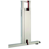 Silbernes Gestellbein des höhenverstellbaren Schreibtisches MEGA 614 S von hjh OFFICE PRO